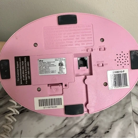 Vintage Disney Princess Pink Corded Home Telephone Girls Heart Shaped 2004 - Picture 5 of 6